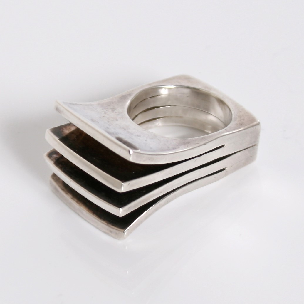 Pekka Piekainen modernist silver ring